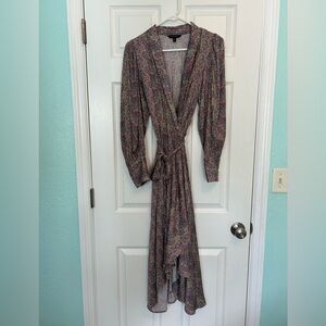 Banana Republic Multicolor Long Sleeve Wrap Dress